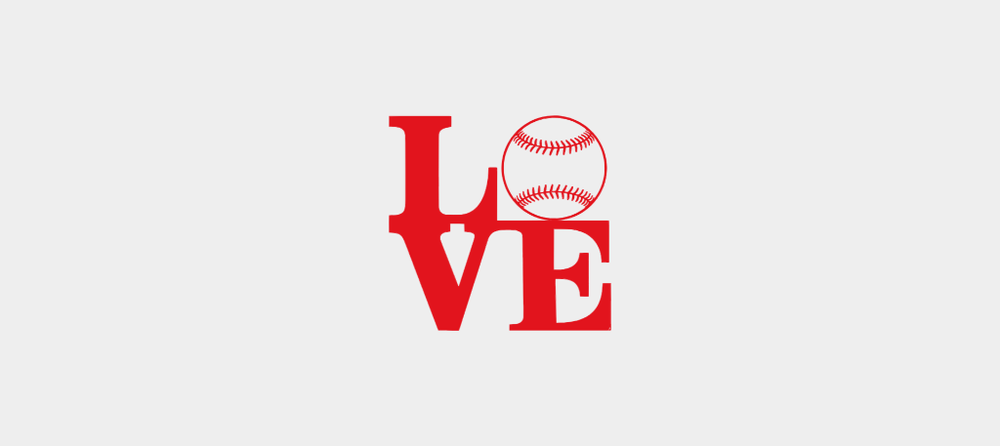 Custom Baseball LOVE 3D Sign