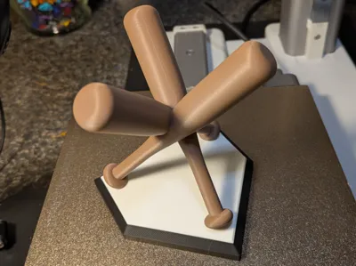 Home Plate & Crossed Bats Stand